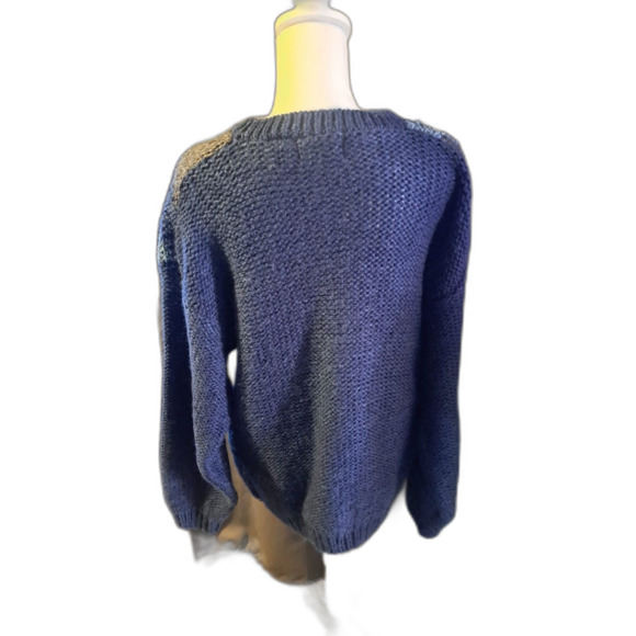 SALE! Christmas UGLY SWEATER! Street Scenes 80s Geometrics Pullover Men's MED - Picture 4 of 11